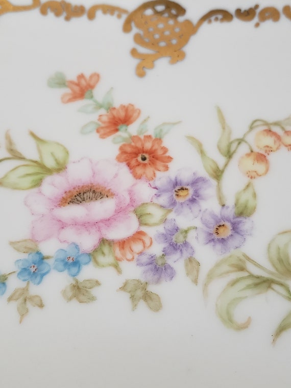 Antique Hand Painted Porcelain Vanity Trinket Jew… - image 5