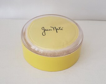 Vintage Jean Naté Bath Powder: 4 oz Full, Original Puff, 1980s