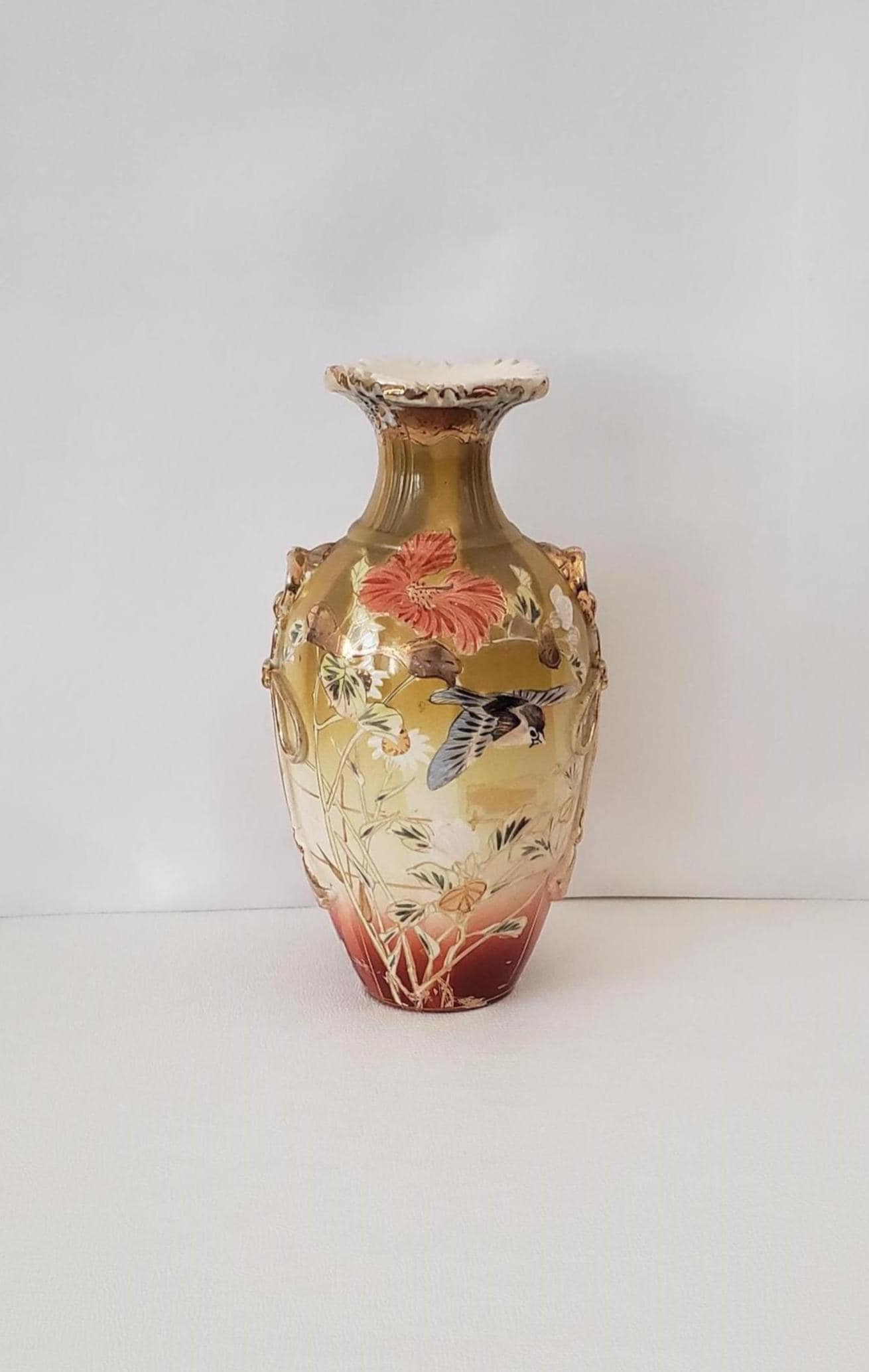 Satsuma Butterfly Vase - Etsy