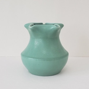 Camark Art Pottery Vase: Aqua Green Matte Glaze, 1920s