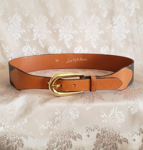 Vintage Louis Vuitton Monogram Belt: Saks Fifth Avenue, Cognac