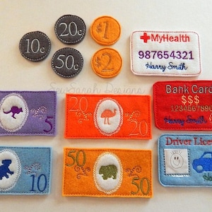 Machine embroidery design -ITH Play Money (5x7) Instant digital download