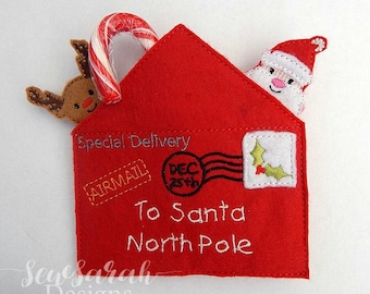 santa envelope etsy