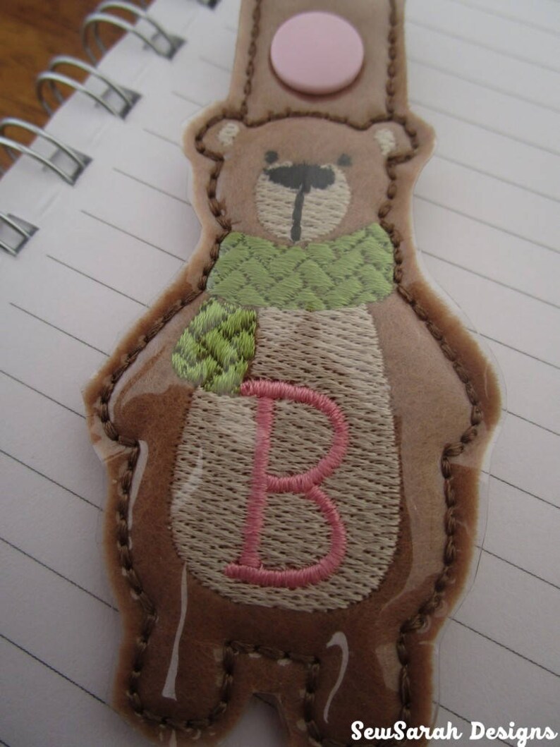 Machine embroidery design in the hoop bear keyfob keyring  etsy Machine embroidery design in the hoop bear keyfob keyring  etsy