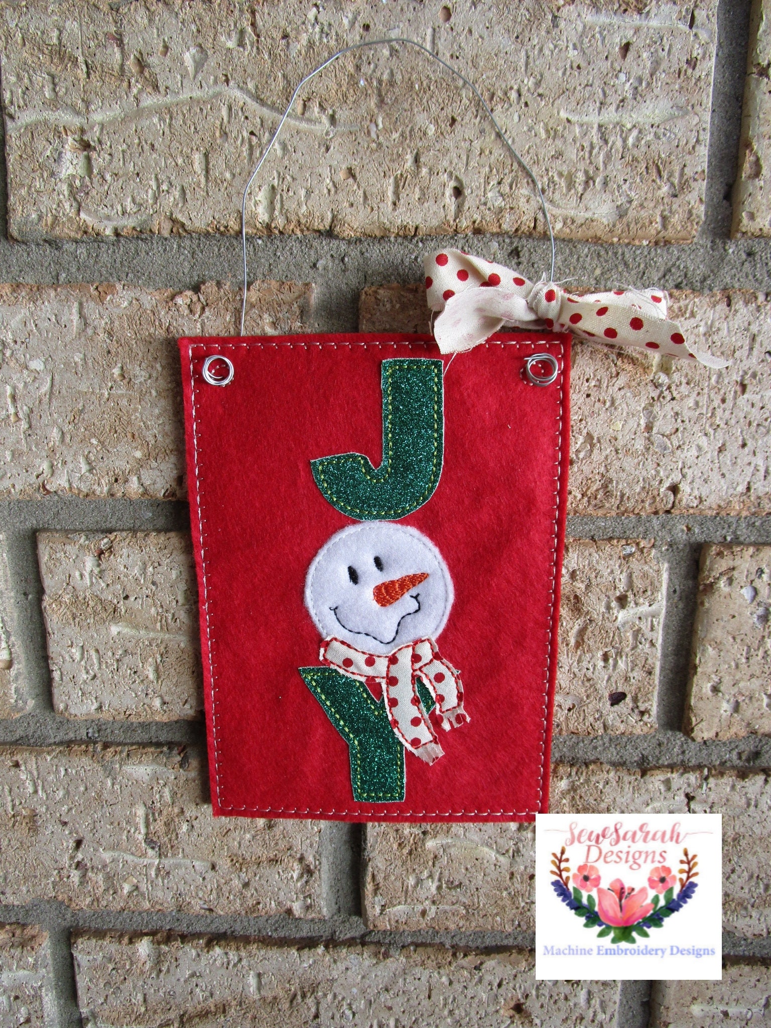 Machine Embroidery Design ITH in the Hoop Joy Snowman Door - Etsy