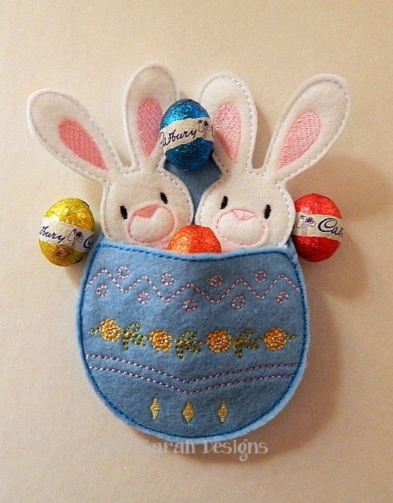 Machine Embroidery Design ITH Easter Bunny Finger Puppet & Etsy UK
