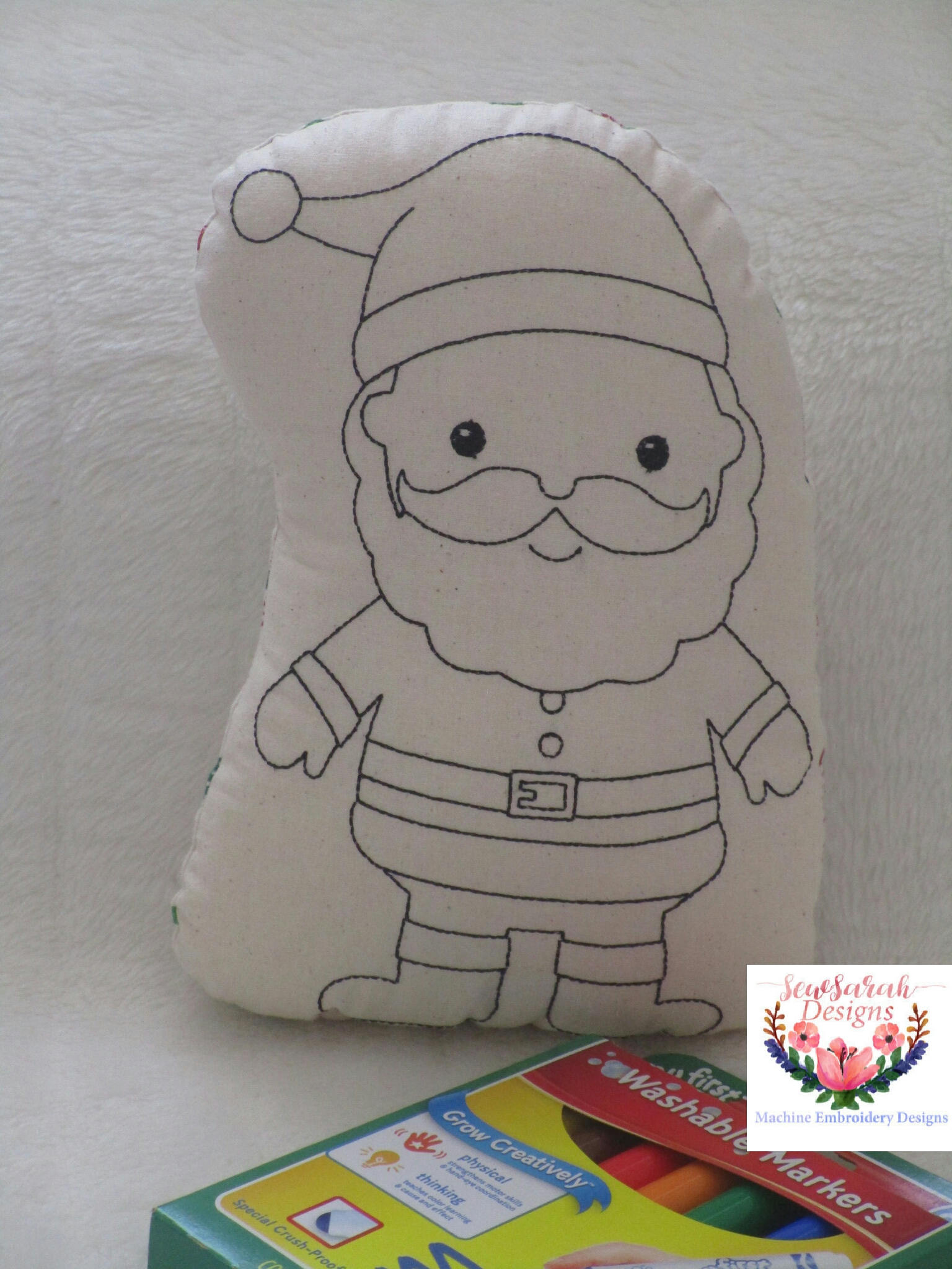 Machine Embroidery Design ITH Santa Colouring in Softie - Etsy Canada Machine Embroidery Design ITH Santa Colouring in Softie - Etsy Canada