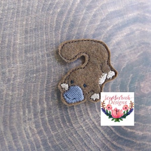 Machine embroidery design -In The Hoop Platypus finger puppet (4x4) Instant digital download
