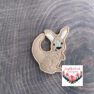 Machine embroidery design -In The Hoop Kangaroo finger puppet (4x4) Instant digital download
