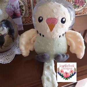 Machine embroidery design -In The Hoop Budgie stuffie (4x4,5x7,6x10,8x11) Instant digital download