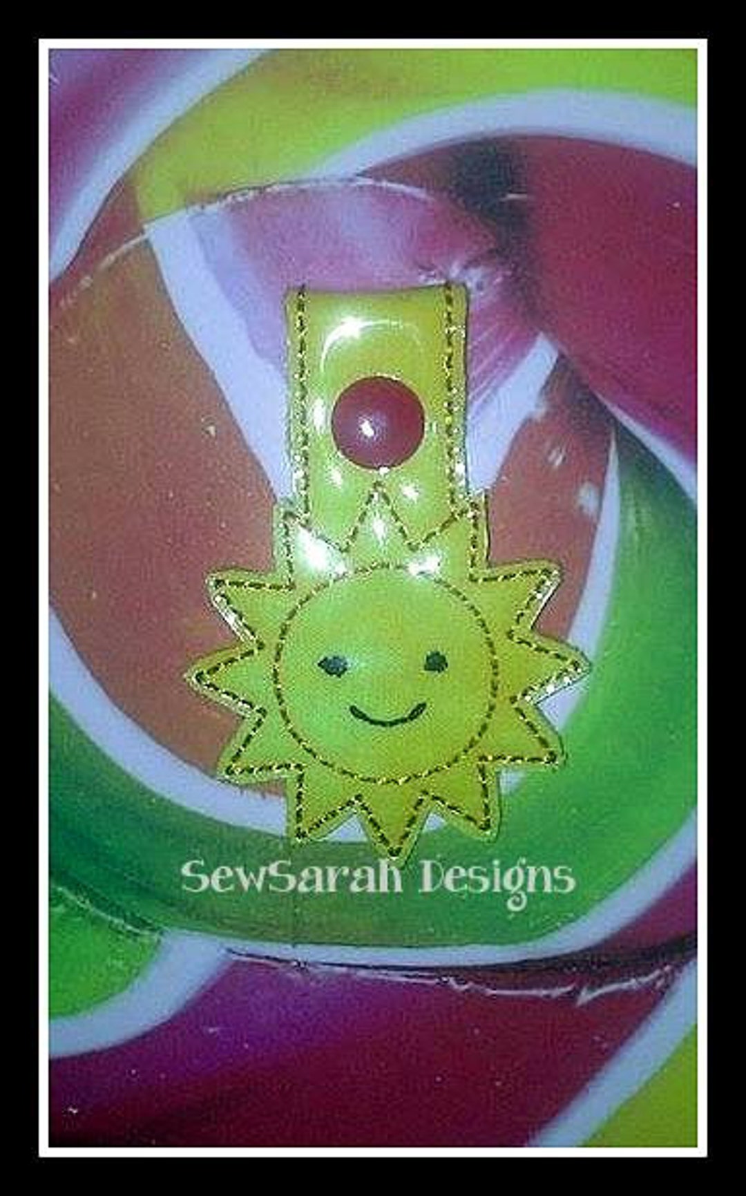 Machine Embroidery Design -ITH Sun Key Fob (4x4) Instant Digital ...