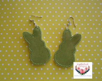 Motif de broderie machine - Easter bunny boucles d’oreilles (4 x 4) téléchargement