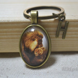 Lion Keychain,King Lion Keyring,Rafiki Simba keychain,Animal bookmark,oval pocket watch,monogram name intials,anniversary gift (JS62504)