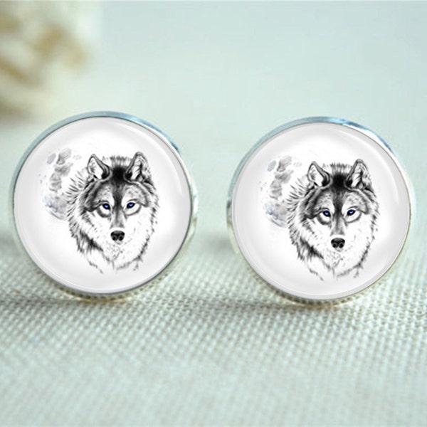 Wolf Cufflinks - Etsy