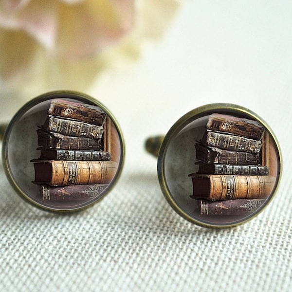 Book Cufflinks Etsy