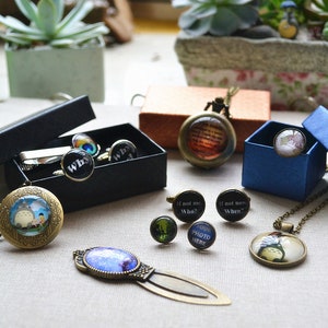 Driehoekige cufflinks, Geometrie Stud Oorbellen, Kan worden gemaakt als ketting, sleutelhanger, ring, Pocket Watch, Cufflinks, Tie Clip Verjaardagscadeau (ER578N10) afbeelding 6