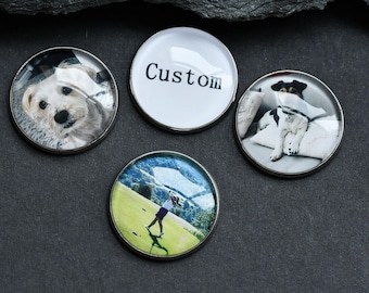 Customized Golf Ball Marker, Personal Photo Golfer Hat Clip, Golf Accessory ,Keep Sake Keyring Gifts,Father Day Gift -GM01