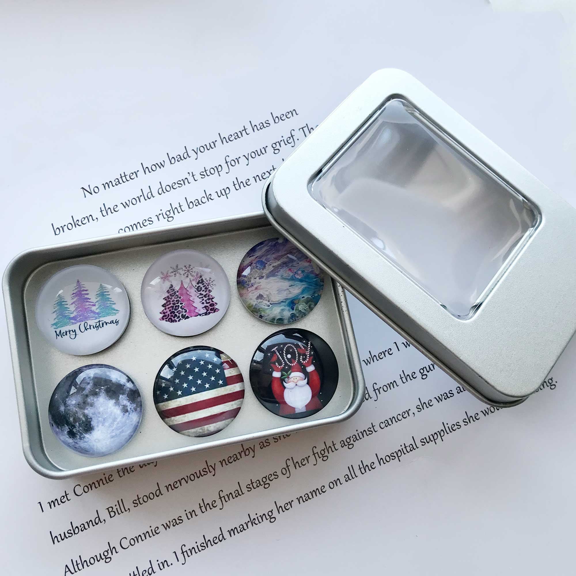 Custom Glass Magnets,set of 3/6 Image Glass Dome Magnets,calendar ...