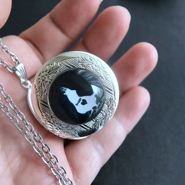 Custom Cockatiel Locket Necklace, Personal Parrot Name Picture Necklace,Cute Bird Lover Gift,Pet Loss Memorial Gift,Cockatoo Jewelry (PR01)