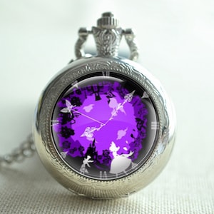 Alice in wonderland Pocket watch,steampunk rabbit pendant necklace, keychain,quartz watch,picture jewelry, locket necklace gift (HB050)
