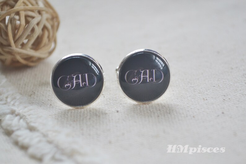 Name Letter cuff links for men,A-Z gift Custom Name intials Cufflinks,Gold Monogram cufflinks,Personalized initials cuff links XK5501