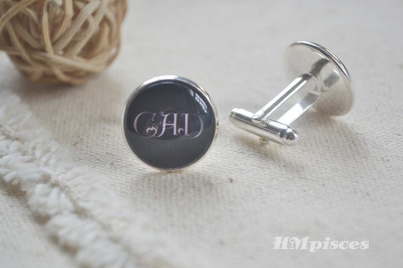 Name Letter cuff links for men,A-Z gift Custom Name intials Cufflinks,Gold Monogram cufflinks,Personalized initials cuff links XK5501