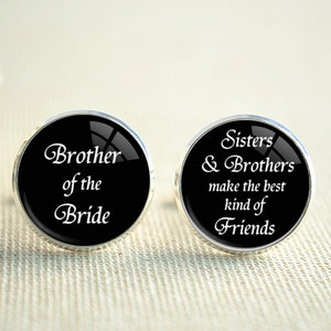 Wedding Cufflinks,Brother of the bride cuff links, best friends Cuff Links ,men cufflinks,Personalized Cufflinks,Wedding gift for him(XK104)