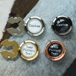 Gemelos personalizados para camisa o vestido, gemelos desmontables personalizados, regalo de boda para novios, regalo personalizado - BC01