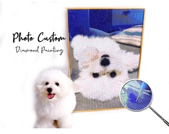 Custom Diamond Painting,Customize Photo 5D Diamond Painting Kit,Personalized Diamond Mosaic Embroidery Full Drill Home Decor