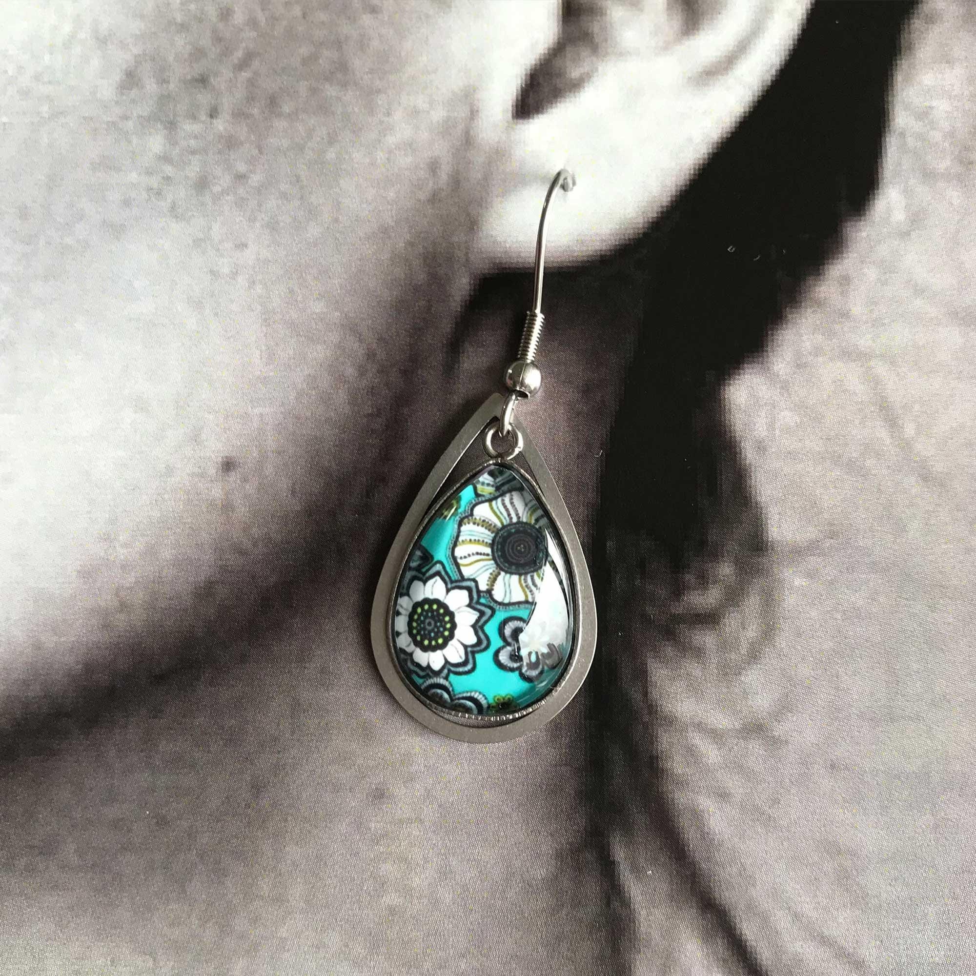 OIDEA Orecchini da donna a goccia: a forma di goccia, eleganti spine grandi, leggeri, in acciaio inox, gioielli alla moda, idea regalo per donne e ragazze, oro argento, Acciaio inossidabile