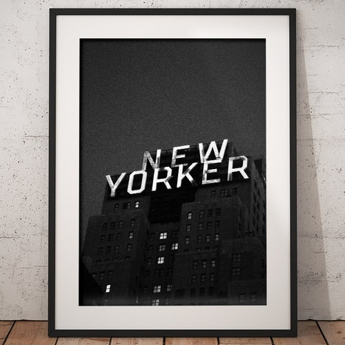 The New Yorker Poster Print New York Art Print Black and - Etsy