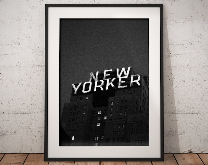 The New Yorker Poster Print New York Art Print Black and Etsy