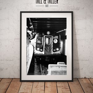 Subway train Poster Print, New York City USA Print, Black and White Photography, NYC Instant Digital Download, Underground Printable Art.