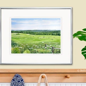 Caterpillar Hill Maine Watercolor Art Print Maine Gifts | Etsy