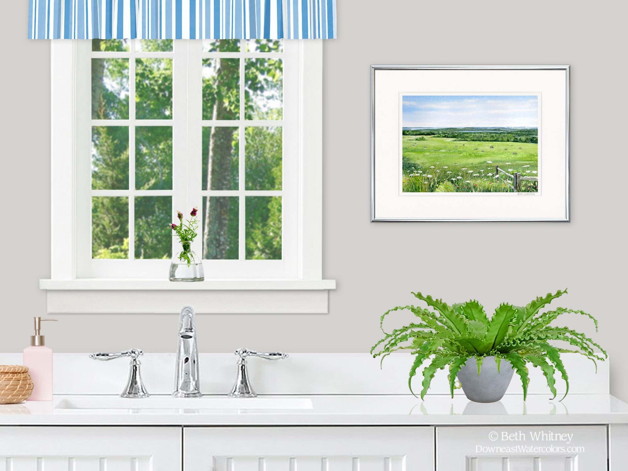 Caterpillar Hill Maine Watercolor Art Print Maine Gifts - Etsy