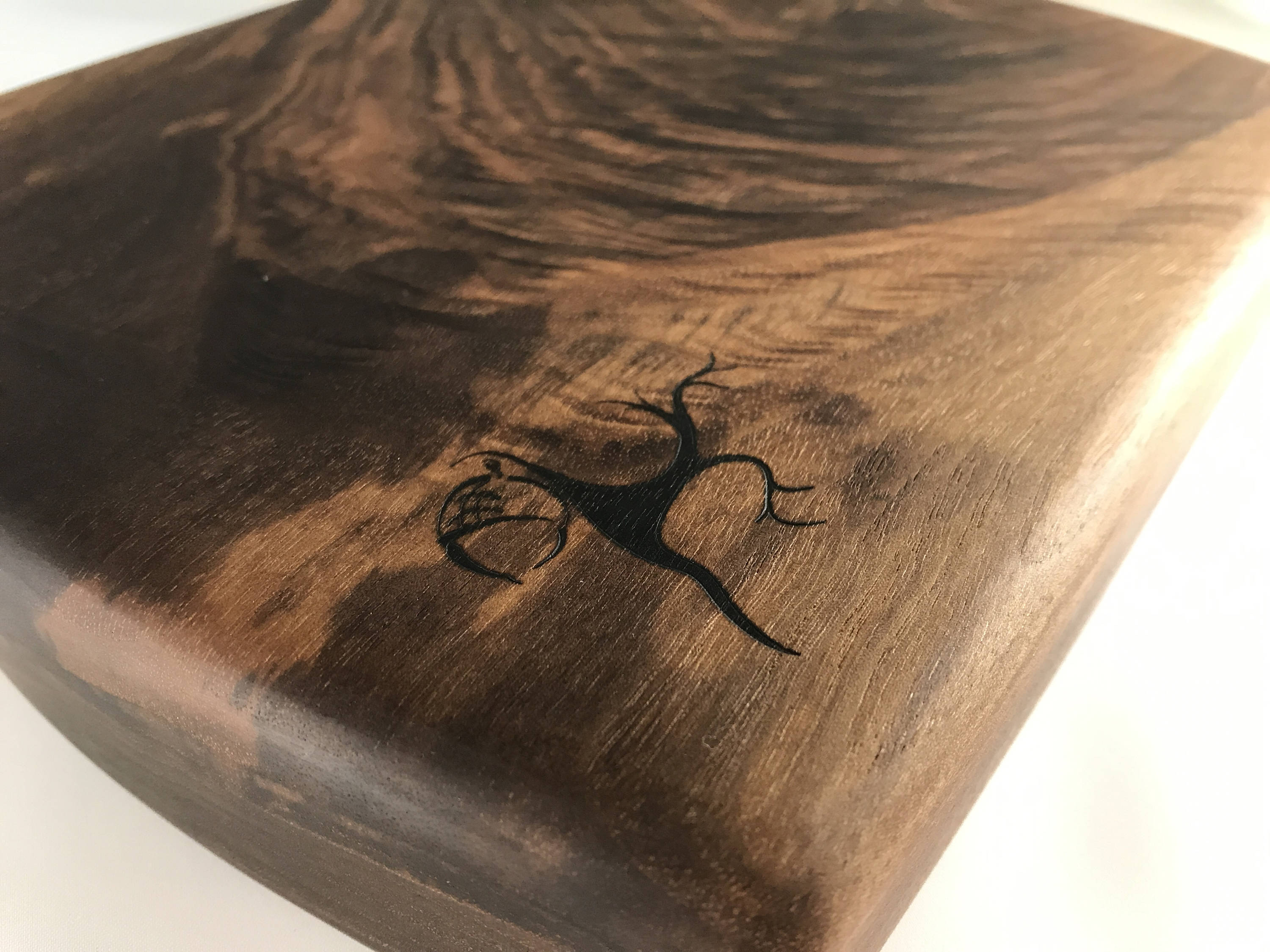 Cutting Board solid Black Walnut Burl wood Etsy