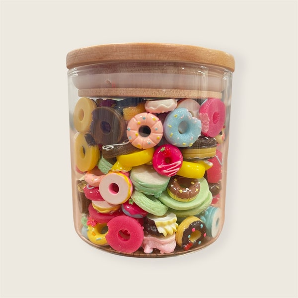 Doughnut Flatback DIY Craft Resin Cabochon Mixed Doughnut Kawaii Charm Miniature Food Miniature Sweet Desert Slime Charms