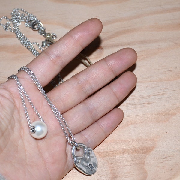 uno de 50 collier original,.uno de 50 collier longue couche, collier double avec pendentif en perles et collier pendentif en lcok.