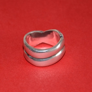 Anillo vintage plateado, anillo circular conectado, anillo abierto con estilo vintage, anillo estilo uno no de 50, anillo español, anillo redondo irregular