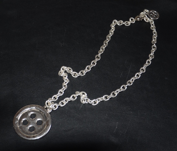 【LA MER MA MAISON】24FW★ SILVER BUTTON NECKLACE Women Chain Necklace-thick Silver Plated Zamak Chain
