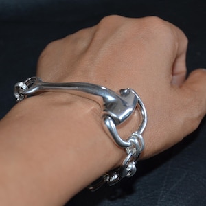 Thick silver filled chunky chains bracelet-ancient silver bracelet-special connector chain bracelet-adjustable chain bracelet-uno no de 50