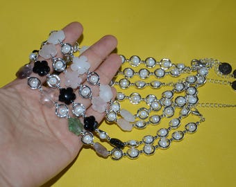 Frauen kurze Perlenkette-Natur Stein Halskette-otro Accesorio Halskette-Weiße Perlenkette-weiße Stein Halskette