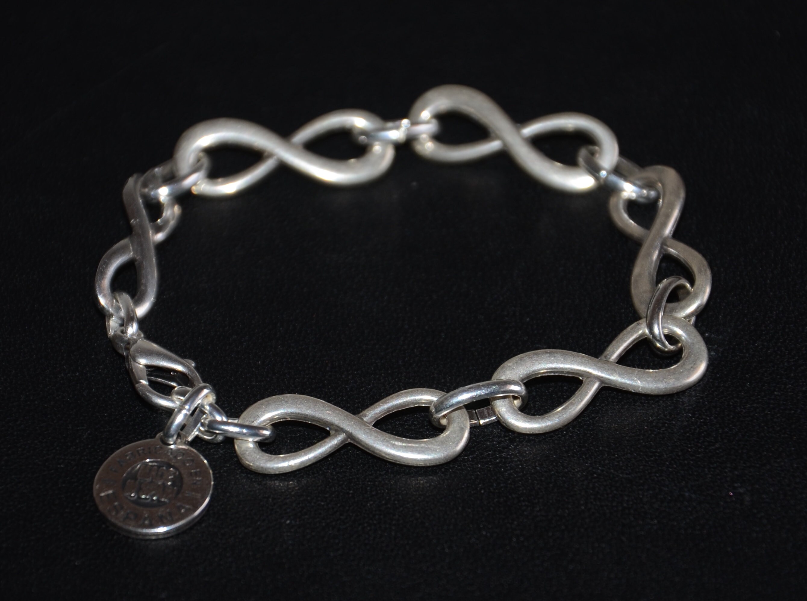 Thick Silver Plated Chunky Chain Bracelet, Made in Spain