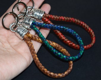 imeetu Leather Weave Rope Key Chain Colorful Braided Strap Key Ring imeetu Leather Weave Rope Key Chain Colorful Braided Strap Key Ring