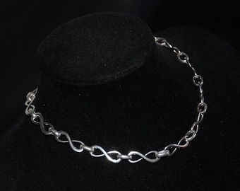 A silver filled chain necklace-infinite chain necklace-stylish necklace- otro accesorio necklace