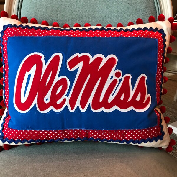 Ole Miss fan/ Custom , University of Mississippi, college fan, college logo, alumni, graduation gift, red white blue,