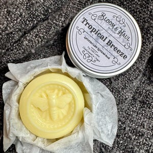 Solid Lotion Bars With Tin- Body Butter Bar, Beeswax, Sustainable, Easy Gift, Christmas Gift, Baby Shower, Fathers Day Gift, Wedding Favor