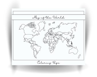 world map printable united states travel map world coloring etsy