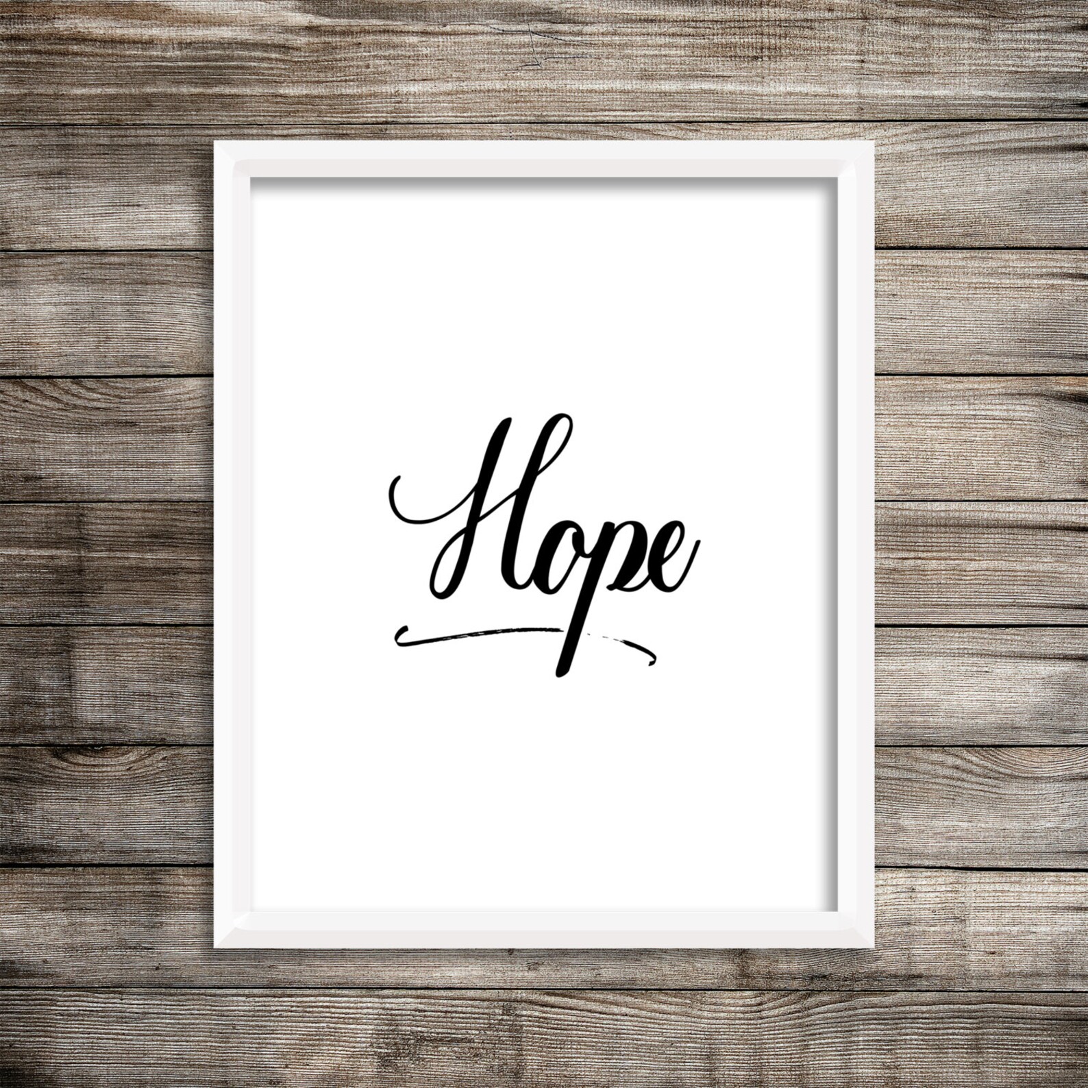 Hope print hope art quote wall art hope typography print Etsy