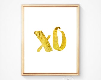 Hugs and Kisses, Xo wall print, Xo, Xo art, Xo printable, Xo wall decor, Typography, Downloadable art, Xo print, Xo wall decor